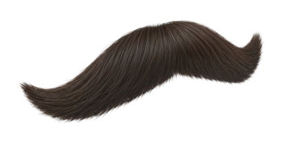 Fake mustache, playful mood, floating in space, copy space