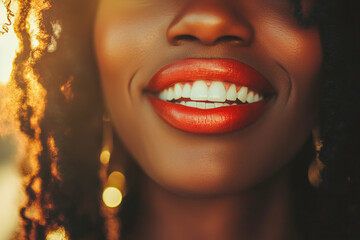 Woman smile.