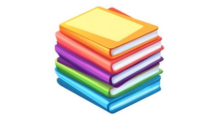 Colorful Stack Books Education Learning Study