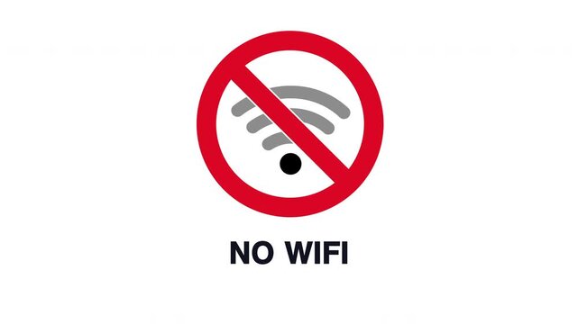 No Wi-Fi Icon, Glitched Forbidden Signal for Internet Issues and Offline Themes
