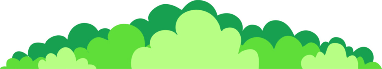 Grass illustration isolated on white background. Green grass design vector in flat style.