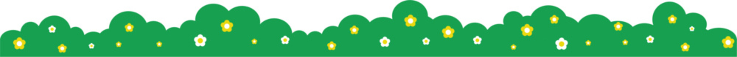 Grass illustration isolated on white background. Green grass design vector in flat style.