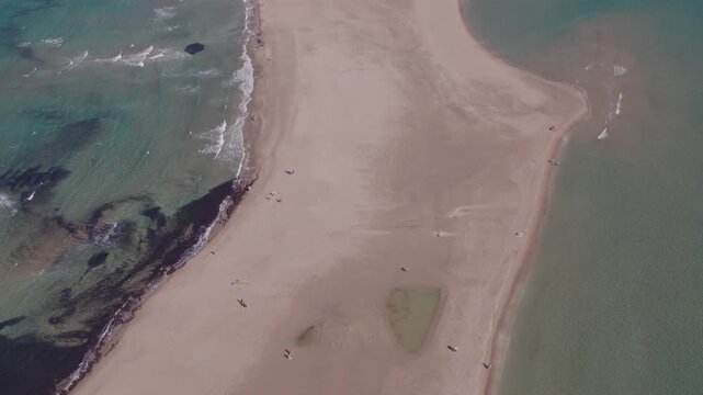 Vue panoramique d'une plage de Rhode