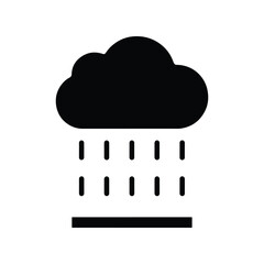 Rainfall weather silhouette illustration