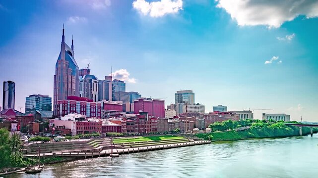 Nashville Skyline Timelapse 2017