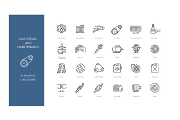 Car Repair and Maintenance Icons