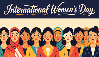 International women's day celebrating international diverse women unity
