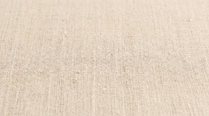 Natural Beige Woven Fabric Texture Close-up