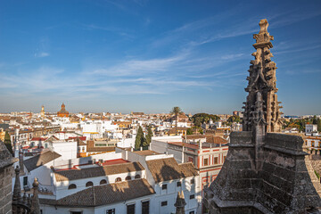 Obraz premium Seville Cathedral Rooftop View - Giralda, Andalusia, Spain