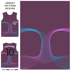 Abstract violet concept vector jersey pattern template for printing or sublimation sports uniforms football volleyball basketball e-sports cycling and fishing Free Vector.