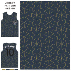 Abstract mosaic concept vector jersey pattern template for printing or sublimation sports uniforms football volleyball basketball e-sports cycling and fishing Free Vector.