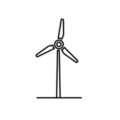 Wind turbine isolated - vector icon © KR Studio