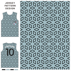 Abstract square concept vector jersey pattern template for printing or sublimation sports uniforms football volleyball basketball e-sports cycling and fishing Free Vector.