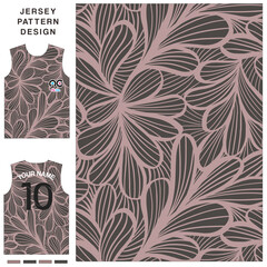 Abstract Flower concept vector jersey pattern template for printing or sublimation sports uniforms football volleyball basketball e-sports cycling and fishing Free Vector.