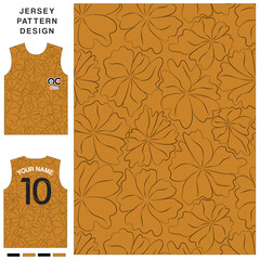 Abstract Flower concept vector jersey pattern template for printing or sublimation sports uniforms football volleyball basketball e-sports cycling and fishing Free Vector.