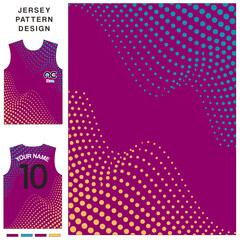 Abstract halftone concept vector jersey pattern template for printing or sublimation sports uniforms football volleyball basketball e-sports cycling and fishing Free Vector.