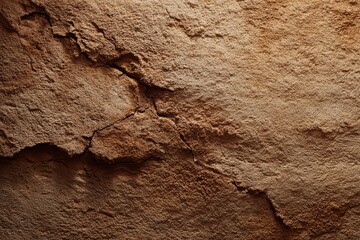 Fototapeta premium Warm brown wall background featuring rugged concrete and clay-like texture