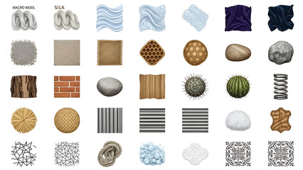 Material and Texture Icon Grid