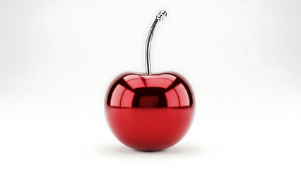Glossy Red Metallic Cherry 3D