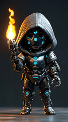 Fototapeta premium Futuristic Robot with Torch