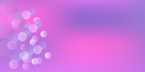 Abstract pink and purple blurred background with circles bokeh and glitter