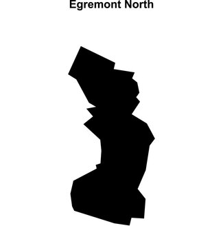 Egremont North (England) blank outline map