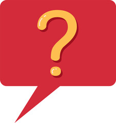 Question Mark in Red Speech Bubble