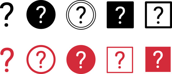 Question Mark Icon Set