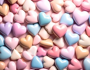Fototapeta premium Captivating and vibrant love hearts backgrounds for creating beautiful valentines day photo cards