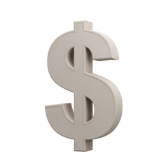 Obraz premium 3d dollar sign icon isolated on transparent background
