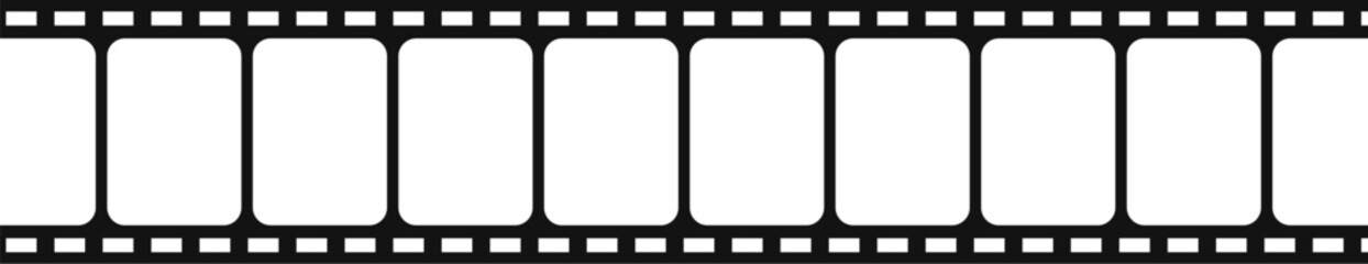 Vintage film strip frame template for storyboarding and animation