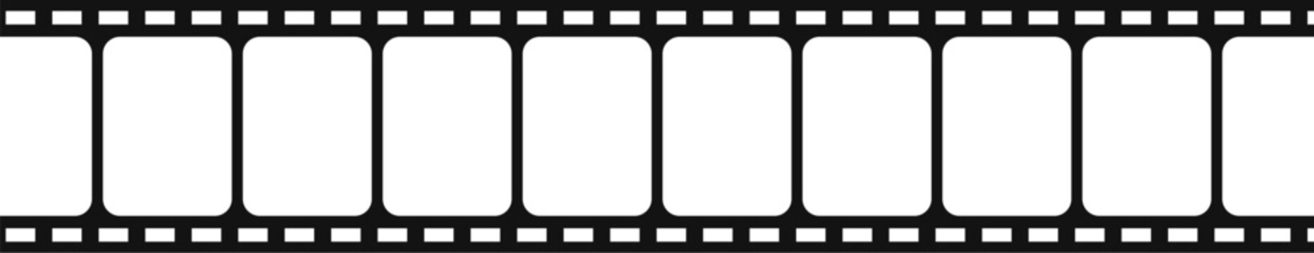Vintage film strip frame template for storyboarding and animation