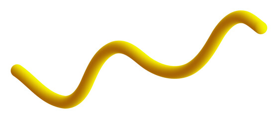 Yellow Wavy Line Design