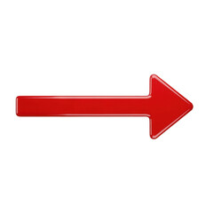 Red arrow icon isolated on transparent background
