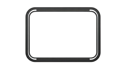 Abstract Black Rounded Rectangular Frame with Multiple Layers