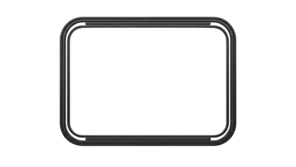 Abstract Black Rounded Rectangular Frame with Multiple Layers