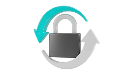 Secure Data Transfer with Lock and Arrows