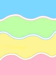 Fototapeta premium Bright abstract pastel background with vibrant pink, yellow, orange, green, and blue tones. Cheerful, modern, and clean design suitable for banners, social media, websites, presentations, and creative