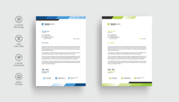 Professional creative letterhead template design