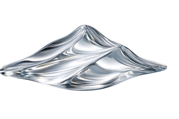 Abstract glass artwork, transparent background