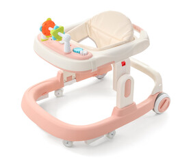 Baby walker on white background