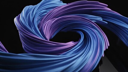 Dynamic abstract swirl of vibrant blue and purple hues creating a mesmerizing vortex against a dark background illustrating fluid motion and digital elegance in a captivating visual display This mode. - Powered by Adobe