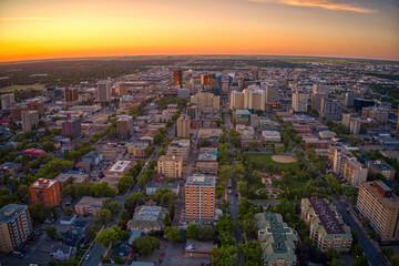 Aerial View of Regina, Saskatchewan during Summer