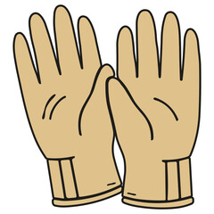 Obraz premium Gardening Gloves Flat Vector Illustration