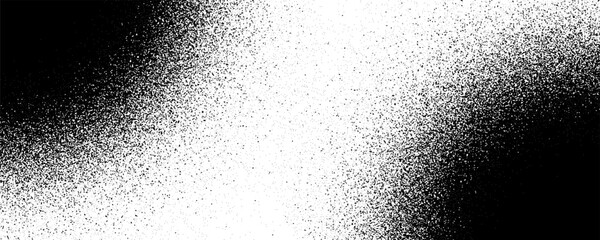 Grainy noise circles vector set. Dot grain texture circles. Spray texture sand and dissolving circles. Abstract black spheres with gradient stipple pattern.  Vector illustration © halwani