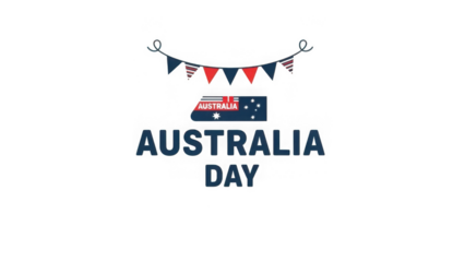 Australia Day celebration graphic design element