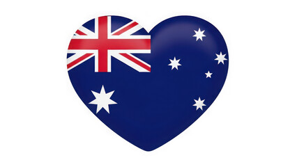 Australian flag heart symbol
