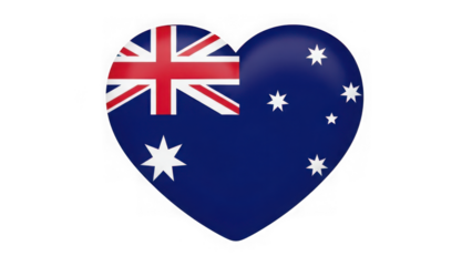 Australian flag heart symbol