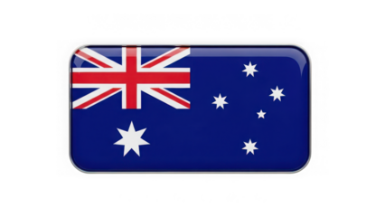 Australian flag icon on white background