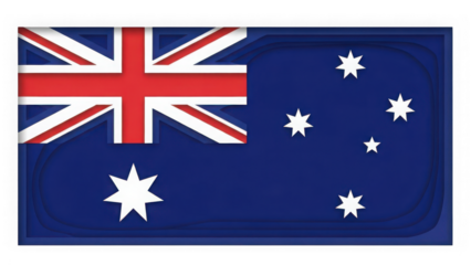 Australian flag icon with white background